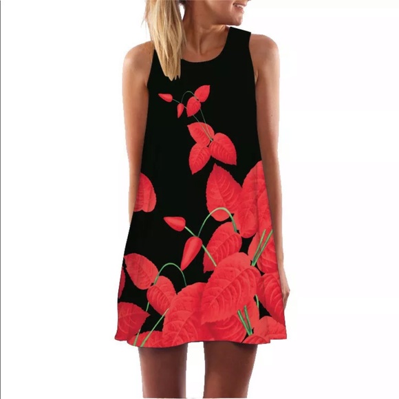 Dresses & Skirts - Red Leaf Sleeveless Mini Dress